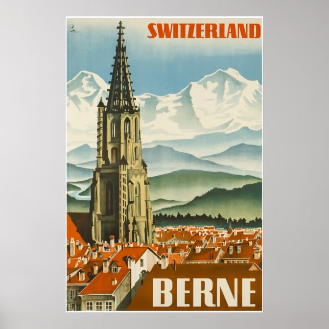 Berne, Switzerland, Travel Poster (Front)