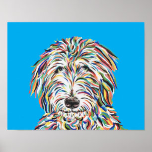 Bernedoodle Art Poster