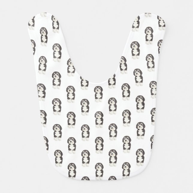 Bernedoodle Baby Bib (Front)