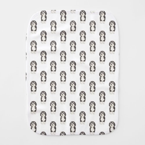 Bernedoodle Baby Burp Cloth