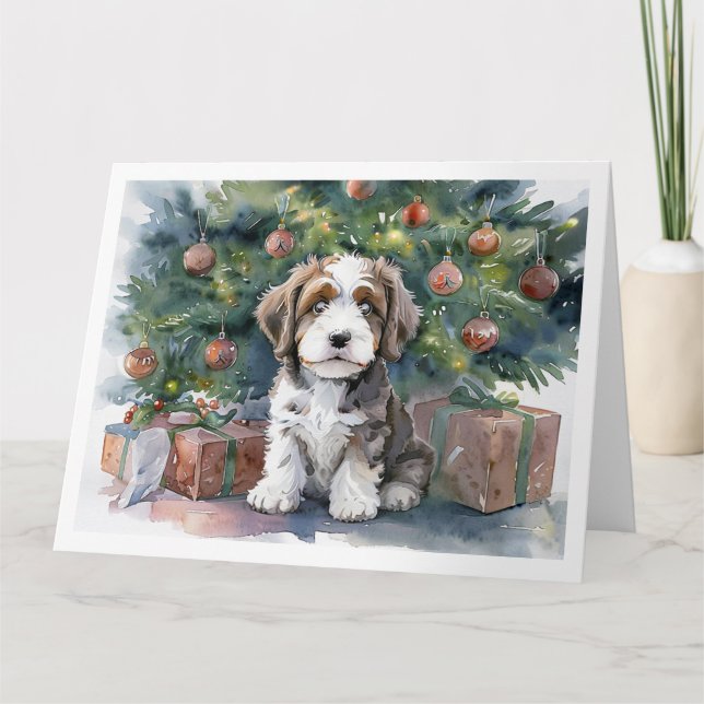 Bernedoodle Christmas Card (Front)