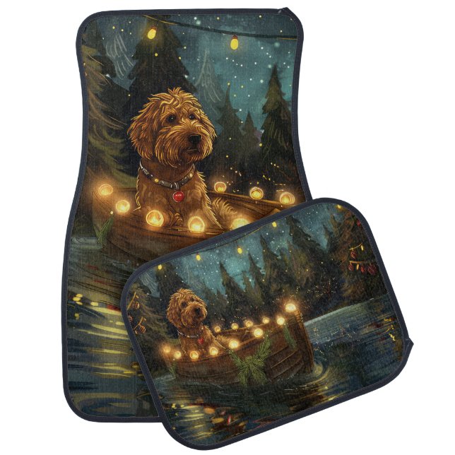 Bernedoodle Christmas Festive Voyage Car Floor Mat (Set)