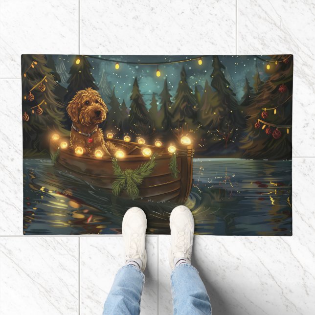 Bernedoodle Christmas Festive Voyage Doormat (Indoor)