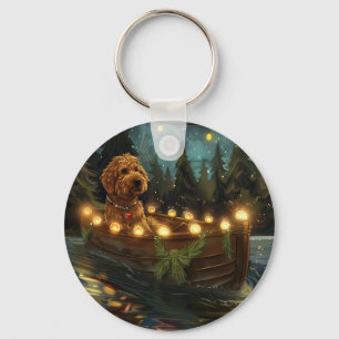 Bernedoodle Christmas Festive Voyage Keychain