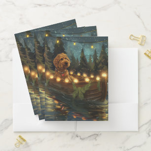 Bernedoodle Christmas Festive Voyage Pocket Folder