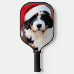 Bernedoodle Christmas Pickleball Paddle