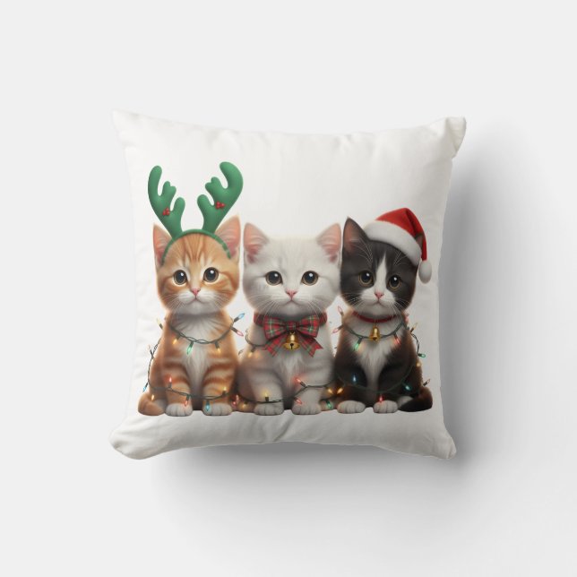 Bernedoodle Christmas Sweatshirt,  Throw Pillow (Front)