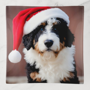Bernedoodle Christmas Trinket Tray