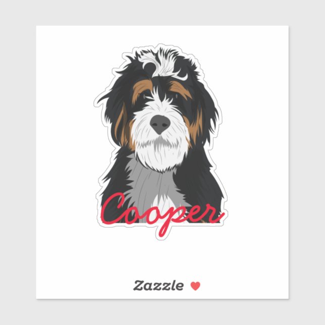 Bernedoodle Custom Name Sticker (Sheet)