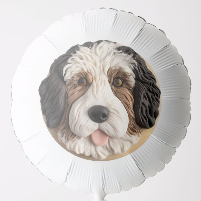 Bernedoodle Dog 3D Inspired Balloon (Front)