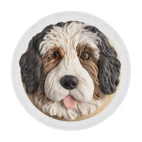 Bernedoodle Dog 3D Inspired Cutting Board