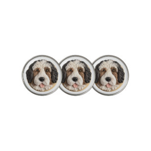Bernedoodle Dog 3D Inspired Golf Ball Marker