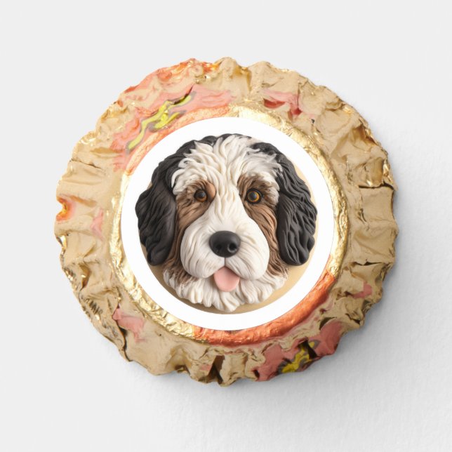 Bernedoodle Dog 3D Inspired Reese's Peanut Butter Cups (Front)
