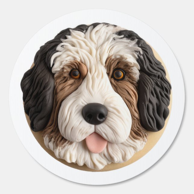 Bernedoodle Dog 3D Inspired Sign (Front)