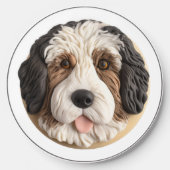 Bernedoodle Dog 3D Inspired Wireless Charger (Front)