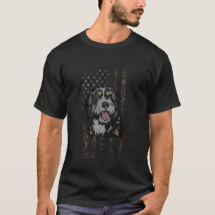 Bernedoodle Dog dog lover dog mom Patriotic Merica T-Shirt