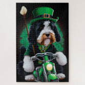 Bernedoodle Dog Puzzle with Photo Tin