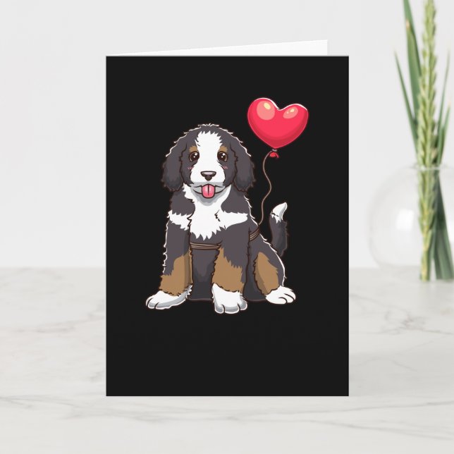 Bernedoodle Dog Gift Idea Card (Front)