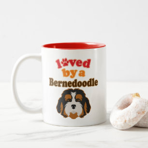 Bernedoodle Dog Lover Gift Two-Tone Coffee Mug