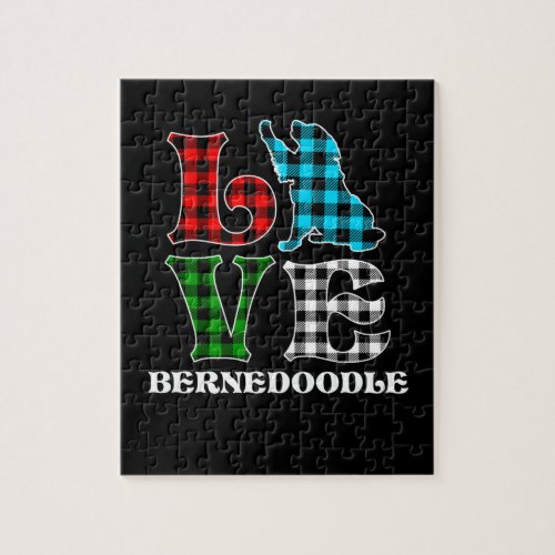 Bernedoodle Dog Lover Jigsaw Puzzle