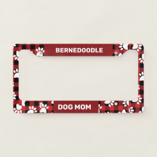 Bernedoodle Dog Mom License Plate Frame