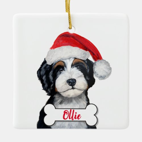 Bernedoodle Dog Ornament