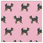 Bernedoodle dog pink fabric