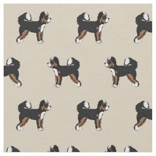 Bernedoodle dog simple design tan fabric