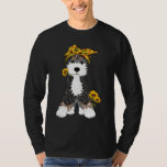 Bernedoodle Dog With Sunflowers T-Shirt
