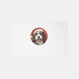 Bernedoodle Dog Xmas Doodle Dood Cute Christmas Be Rug