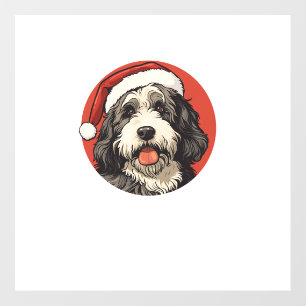 Bernedoodle Dog Xmas Doodle Dood Cute Christmas Be Wall Decal