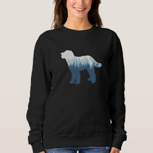 Bernedoodle Doodle Dog Silhouette Outdoor Nature Sweatshirt