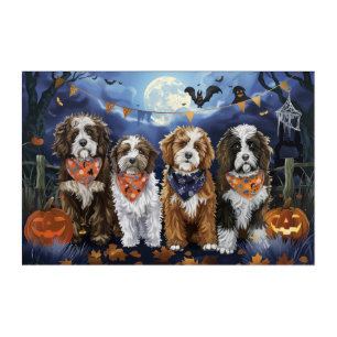 Bernedoodle Halloween Spooky Acrylic Print