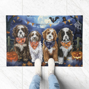 Bernedoodle Halloween Spooky Doormat