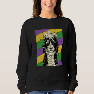 Bernedoodle Jester Mardi Gras Doodle Dog Mom or Da Sweatshirt