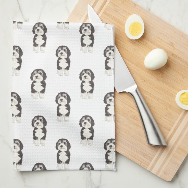 Bernedoodle Kitchen Towel (Quarter Fold)