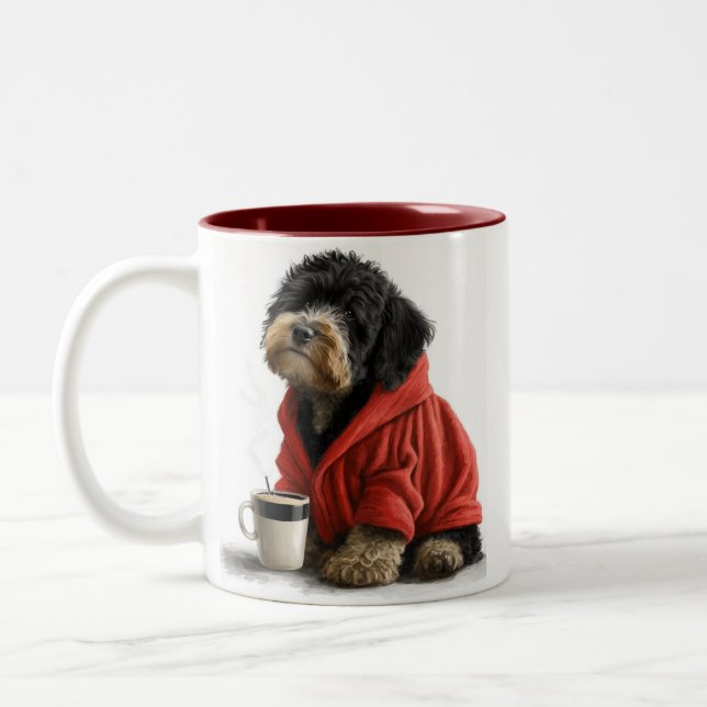 Bernedoodle, Labradoodle, Goldendoodle coffee mug (Left)