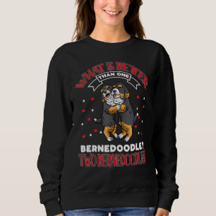 Bernedoodle Lover Dog Owner Two Bernedoodles Sweatshirt