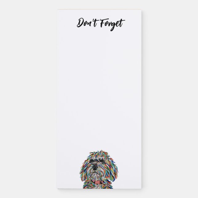 Bernedoodle Magnetic Notepad (Front)