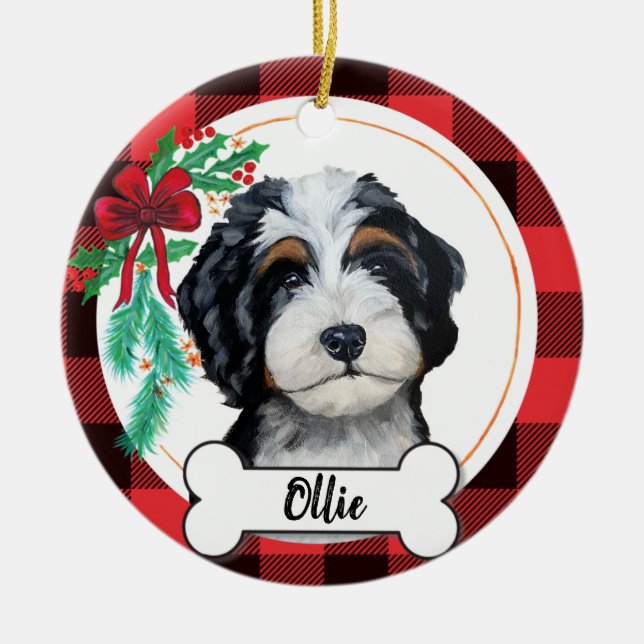 Bernedoodle Ornament (Front)