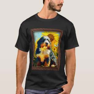 Bernedoodle Painting Sunflower Flower Mom Women Fl T-Shirt