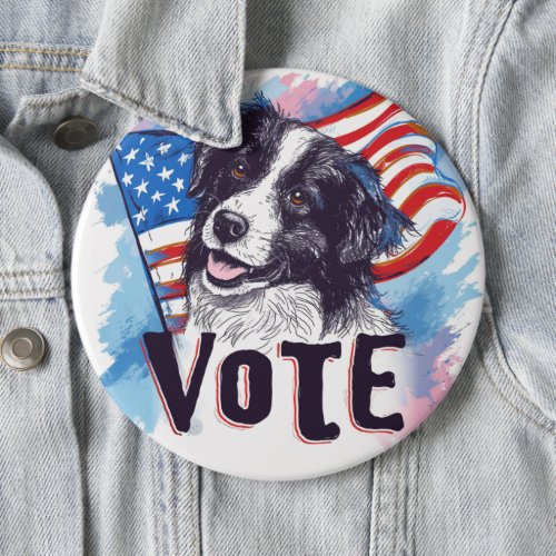 Bernedoodle US Elections Vote for a Change Button