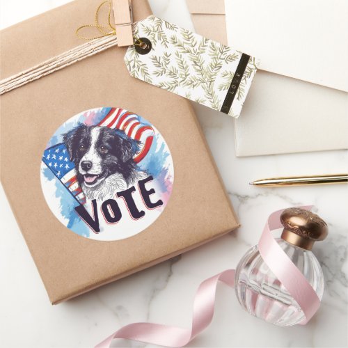 Bernedoodle US Elections Vote for a Change Classic Round Sticker