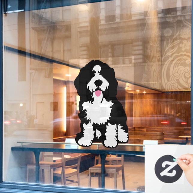 Bernedoodle Window Cling (Cafe Window)