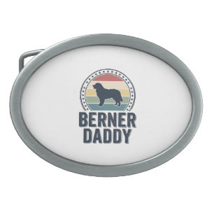Berner Daddy Vintage Dog Dad Vector Shirt Design_1 Belt Buckle