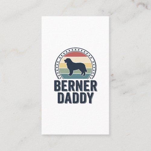 Berner Daddy Vintage Dog Dad Vector Shirt Design_1 Business Card