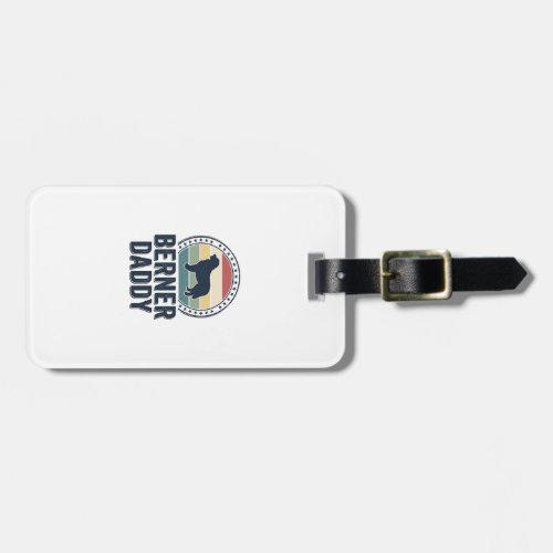 Berner Daddy Vintage Dog Dad Vector Shirt Design_1 Luggage Tag