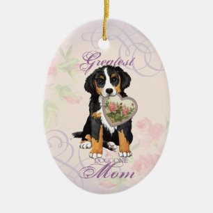 Berner Heart Mom Ceramic Ornament