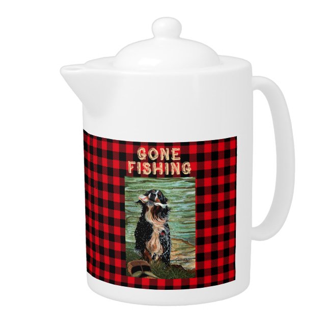 Berner Lodge Gone Fishing Tea Pot (Right)