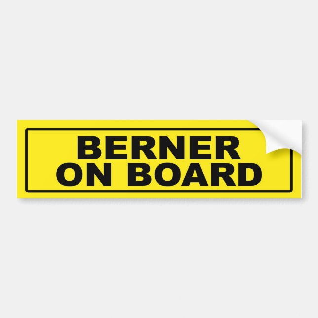 Berner on Board Bumper Sticker (Front)
